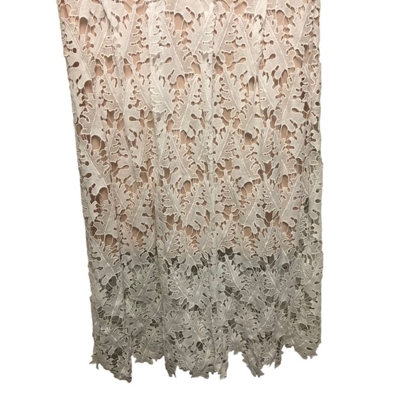 Anthropology RD Koko Romantic White Lace Overlay Cottagecore Sleeveless Dress L - Picture 10 of 15